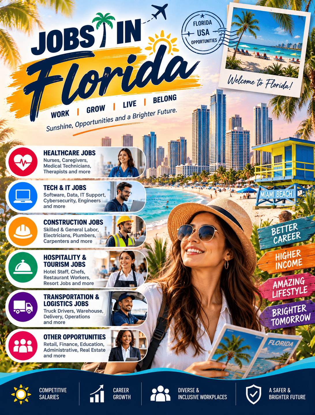 Jobs in Florida : Best Opportunities, In-Demand Careers, Salaries and How to Find Work in 2026