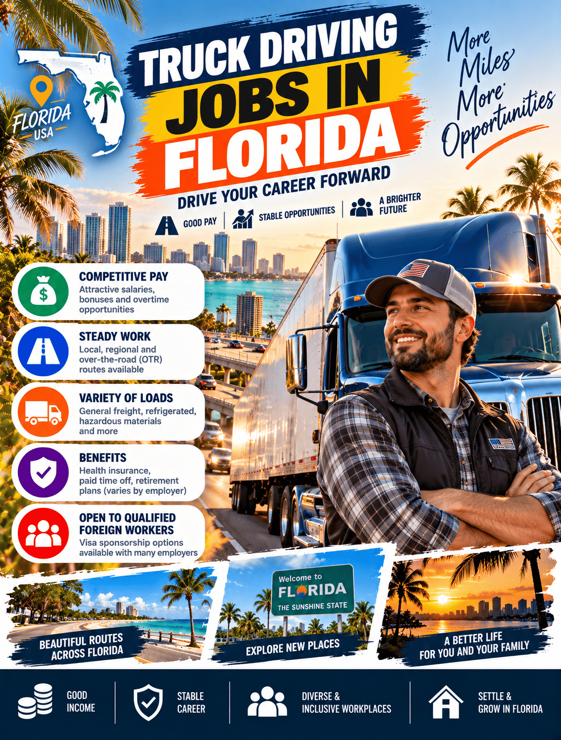 Truck Driving Jobs in Florida: CDL Jobs, Salaries, Requirements and How to Apply in 2026