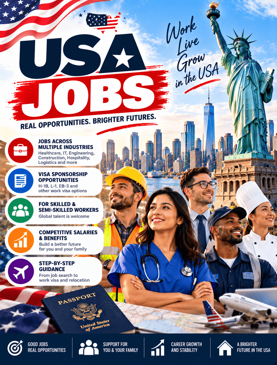 USA Jobs: How to Find Jobs in the United States, Requirements, Salaries and Opportunities for Foreign Workers
