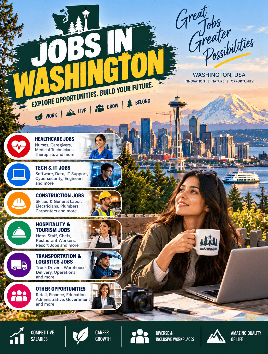 Jobs in Washington State: Best Opportunities, In-Demand Careers, Salaries and How to Find Work in 2026