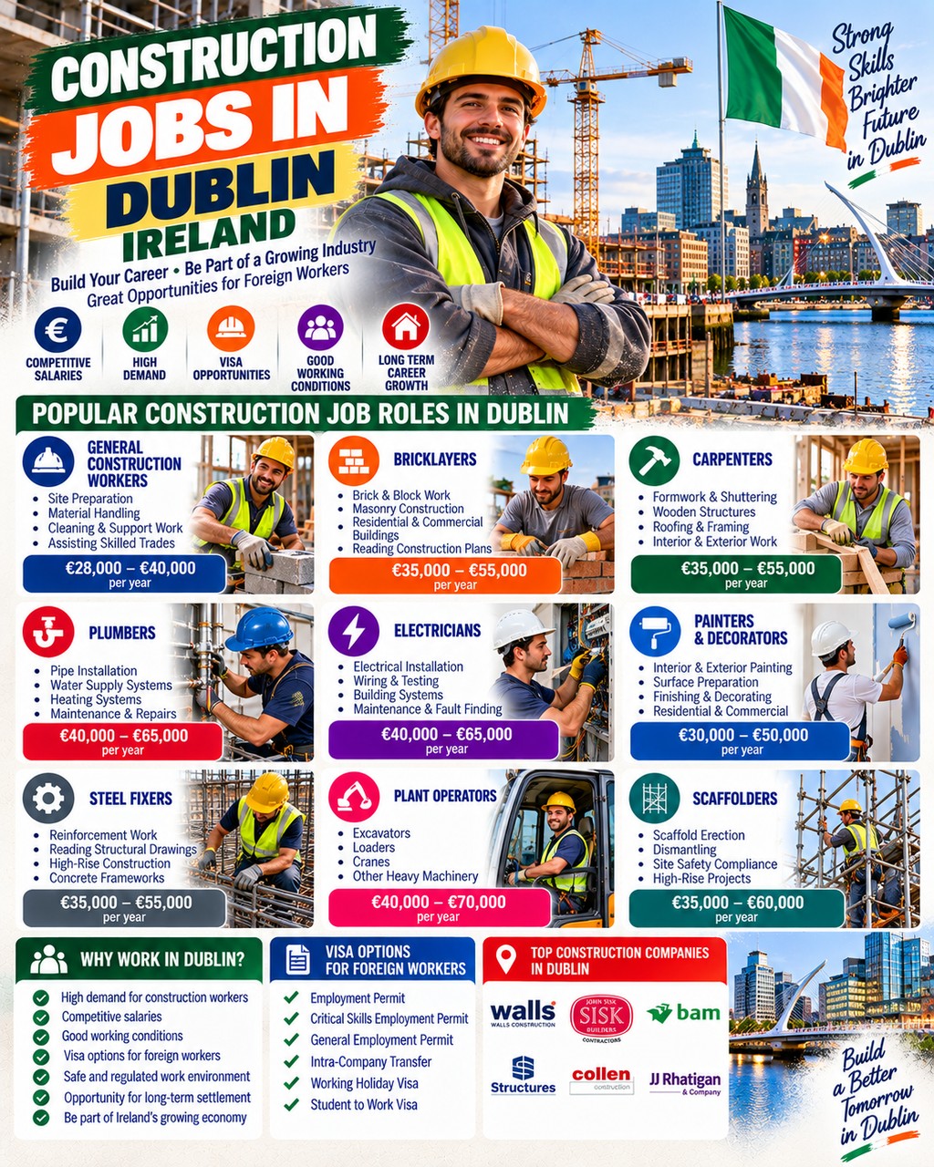 Construction Jobs in Dublin: Opportunities, Salaries, Skills and How to Find Work in 2026
