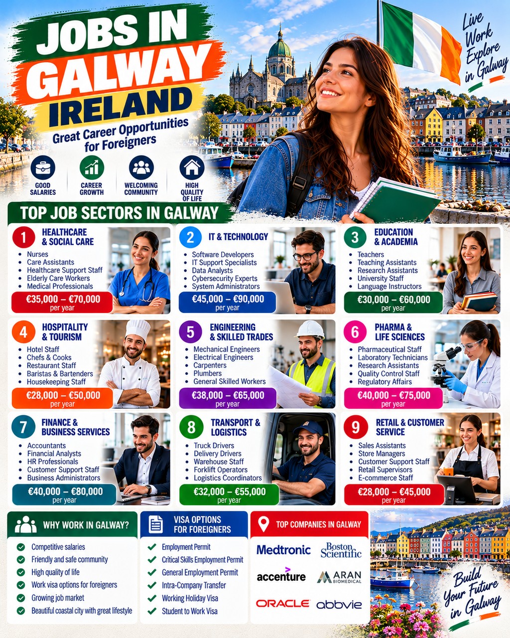 Galway Jobs: Best Employment Opportunities, Salaries, High-Demand Careers and How to Find Work in 2026