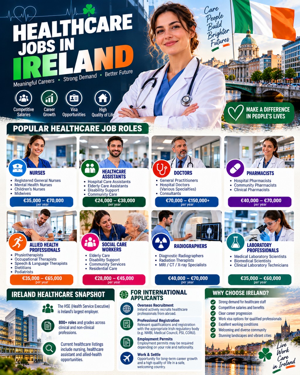 Healthcare Jobs in Ireland: Opportunities, Salaries, Requirements and Jobs for Foreign Workers in 2026