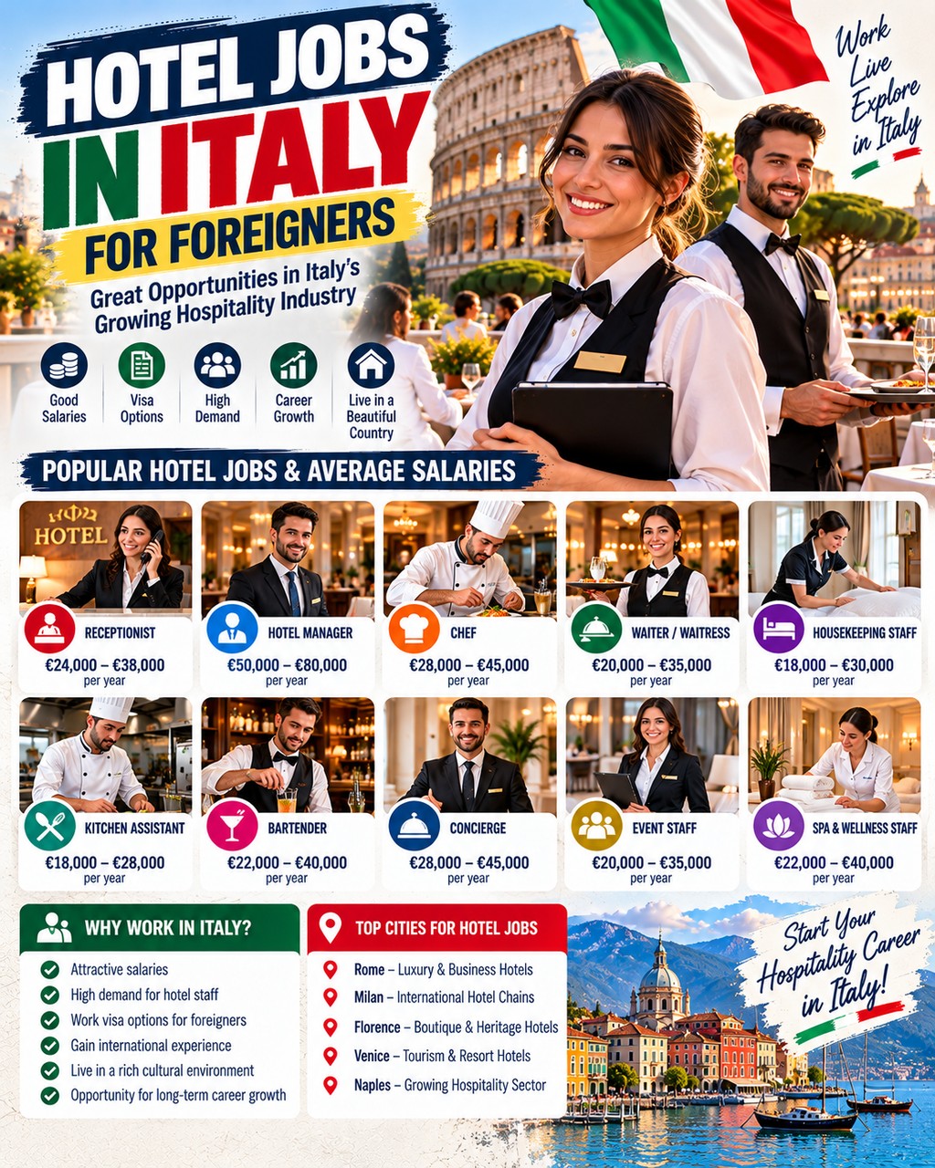 Hotel Jobs in Italy for Foreign Workers: Complete Guide to Finding Hotel Employment