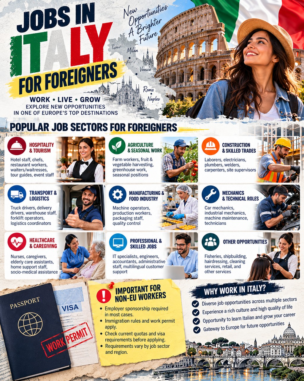 Jobs in Italy for Foreigners 2026: The Complete Guide to Visas, Salaries, Sectors and Getting Hired